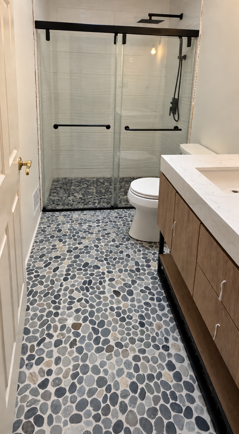 Walk-In Shower Bathroom Remodel in Lake Shore, MD