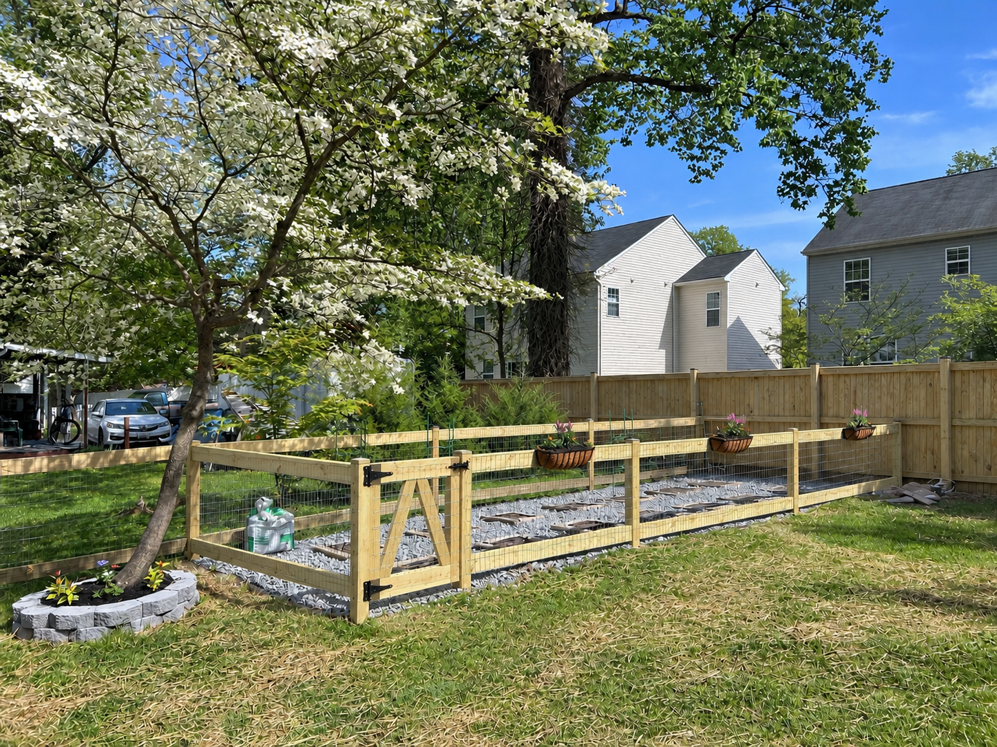 Backyard Garden Enclosure & Fence in Crownsville, MD